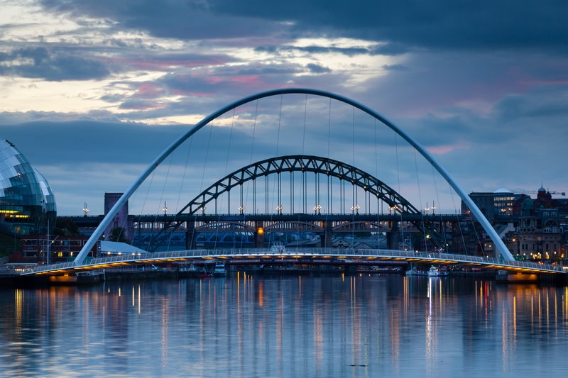 The Tyne river and bridges at Newcastle